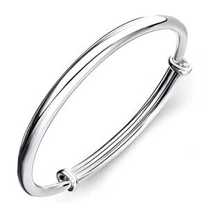 Elegant Silver Bangle Bracelet